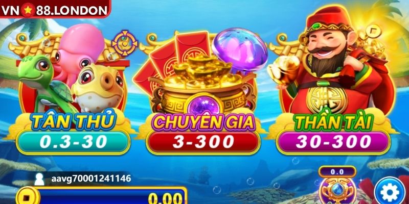 Bắn cá Thần Tài – Trải Nghiệm Săn Cá Đỉnh Cao Cùng VN88 2 Phòng săn cá cao cấp