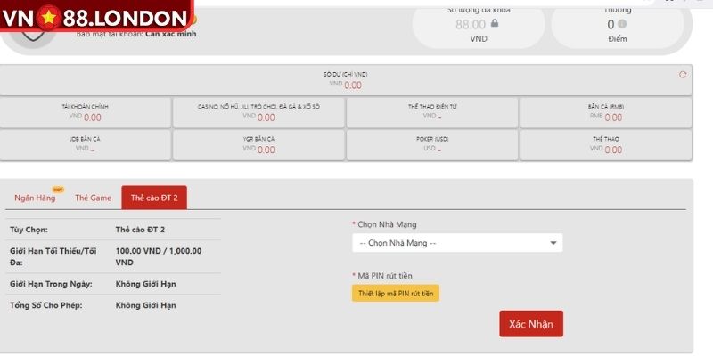 Rút Tiền VN88 – Hướng Dẫn Thực Hiện An Toàn Và Nhanh Chóng 2 Xác thực và nhận tiền