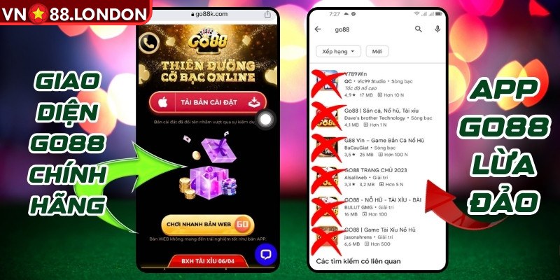 Cảnh Báo App Go88 Giả Mạo: Nguy Cơ Không Thể Xem Thường 1 Dấu hiệu cảnh báo app Go88 giả mạo