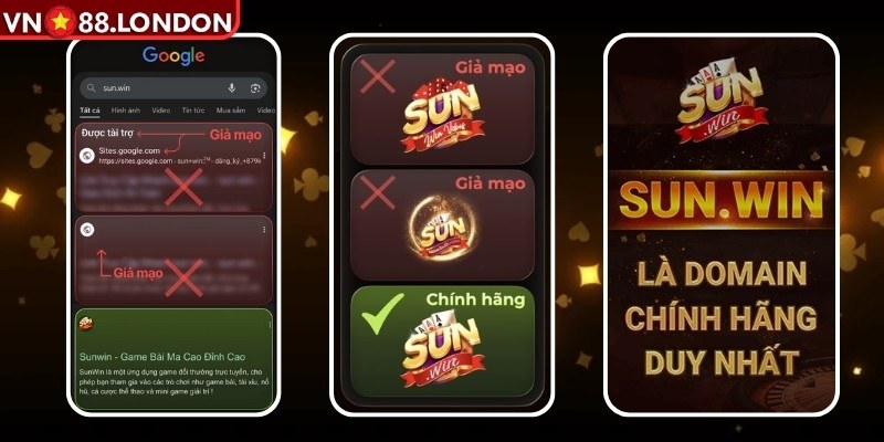 Cổng Sunwin bị đạo nhái thương hiệu xuất hiện khắp nơi